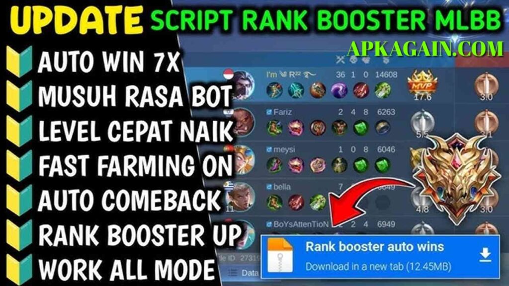 MLBB Rank Booster Auto Mythic Injector APK 2025 – Fix Lag & Push to Mythic screenshot