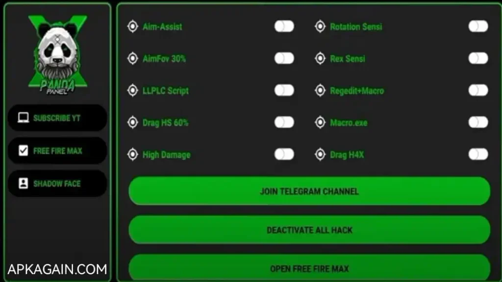 Panda X Panel features
